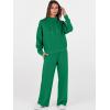 imageANRABESS Womens 2 Piece Outfits Sweatsuit Set 2025 Fall Drawstring Sweatshirt Wide Leg Sweatpant Lounge Set TracksuitGreen