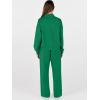 imageANRABESS Womens 2 Piece Outfits Sweatsuit Set 2025 Fall Drawstring Sweatshirt Wide Leg Sweatpant Lounge Set TracksuitGreen