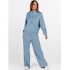 imageANRABESS Womens 2 Piece Outfits Sweatsuit Set 2025 Fall Drawstring Sweatshirt Wide Leg Sweatpant Lounge Set TracksuitLight Blue