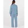 imageANRABESS Womens 2 Piece Outfits Sweatsuit Set 2025 Fall Drawstring Sweatshirt Wide Leg Sweatpant Lounge Set TracksuitLight Blue