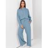 imageANRABESS Womens 2 Piece Outfits Sweatsuit Set 2025 Fall Drawstring Sweatshirt Wide Leg Sweatpant Lounge Set TracksuitLight Blue
