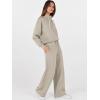 imageANRABESS Womens 2 Piece Outfits Sweatsuit Set 2025 Fall Drawstring Sweatshirt Wide Leg Sweatpant Lounge Set TracksuitLight Khaki