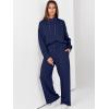 imageANRABESS Womens 2 Piece Outfits Sweatsuit Set 2025 Fall Drawstring Sweatshirt Wide Leg Sweatpant Lounge Set TracksuitNavy Blue
