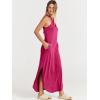 imageANRABESS Womens Casual Summer Maxi Dress Sexy Slit Side Sleeveless Loose Beach Long Sundress Vacation Outfits with PocketsHot Pink