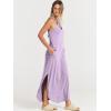 imageANRABESS Womens Casual Summer Maxi Dress Sexy Slit Side Sleeveless Loose Beach Long Sundress Vacation Outfits with PocketsLilac