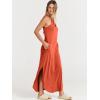 imageANRABESS Womens Casual Summer Maxi Dress Sexy Slit Side Sleeveless Loose Beach Long Sundress Vacation Outfits with PocketsOrange