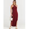 imageANRABESS Womens Casual Summer Maxi Dress Sexy Slit Side Sleeveless Loose Beach Long Sundress Vacation Outfits with PocketsWine Red