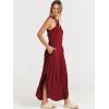 imageANRABESS Womens Casual Summer Maxi Dress Sexy Slit Side Sleeveless Loose Beach Long Sundress Vacation Outfits with PocketsWine Red