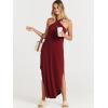 imageANRABESS Womens Casual Summer Maxi Dress Sexy Slit Side Sleeveless Loose Beach Long Sundress Vacation Outfits with PocketsWine Red