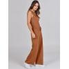 imageANRABESS Womens Jumpsuits 2025 Spring Fall Thick Casual Romper Sleeveless Wide Leg Pants One Piece Outfits Vacation ClothesCaramel