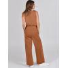 imageANRABESS Womens Jumpsuits 2025 Spring Fall Thick Casual Romper Sleeveless Wide Leg Pants One Piece Outfits Vacation ClothesCaramel