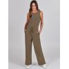 imageANRABESS Womens Jumpsuits 2025 Spring Fall Thick Casual Romper Sleeveless Wide Leg Pants One Piece Outfits Vacation ClothesCoffee