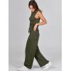 imageANRABESS Womens Jumpsuits 2025 Spring Fall Thick Casual Romper Sleeveless Wide Leg Pants One Piece Outfits Vacation ClothesDark Green