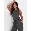imageANRABESS Womens Jumpsuits 2025 Spring Fall Thick Casual Romper Sleeveless Wide Leg Pants One Piece Outfits Vacation ClothesDeep Gray