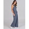 imageANRABESS Womens Jumpsuits 2025 Spring Fall Thick Casual Romper Sleeveless Wide Leg Pants One Piece Outfits Vacation ClothesGray Blue