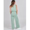 imageANRABESS Womens Jumpsuits 2025 Spring Fall Thick Casual Romper Sleeveless Wide Leg Pants One Piece Outfits Vacation ClothesPea Green