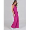 imageANRABESS Womens Jumpsuits 2025 Spring Fall Thick Casual Romper Sleeveless Wide Leg Pants One Piece Outfits Vacation ClothesRose