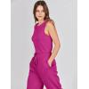 imageANRABESS Womens Jumpsuits 2025 Spring Fall Thick Casual Romper Sleeveless Wide Leg Pants One Piece Outfits Vacation ClothesRose