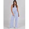 imageANRABESS Womens Jumpsuits 2025 Spring Fall Thick Casual Romper Sleeveless Wide Leg Pants One Piece Outfits Vacation ClothesSky Blue