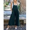 imageANRABESS Womens Jumpsuits Overalls Linen Wide Leg Jumpers Casual Summer Fall Outfits 2025 Beach Vacation Clothes with PocketsCyan