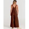 imageANRABESS Womens Jumpsuits Overalls Linen Wide Leg Jumpers Casual Summer Fall Outfits 2025 Beach Vacation Clothes with PocketsDark Brown