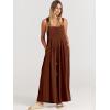 imageANRABESS Womens Jumpsuits Overalls Linen Wide Leg Jumpers Casual Summer Fall Outfits 2025 Beach Vacation Clothes with PocketsDark Brown