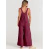 imageANRABESS Womens Jumpsuits Overalls Linen Wide Leg Jumpers Casual Summer Fall Outfits 2025 Beach Vacation Clothes with PocketsFuchsia