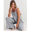 imageANRABESS Womens Jumpsuits Overalls Linen Wide Leg Jumpers Casual Summer Fall Outfits 2025 Beach Vacation Clothes with PocketsGrey