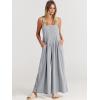 imageANRABESS Womens Jumpsuits Overalls Linen Wide Leg Jumpers Casual Summer Fall Outfits 2025 Beach Vacation Clothes with PocketsGrey