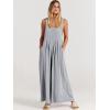 imageANRABESS Womens Jumpsuits Overalls Linen Wide Leg Jumpers Casual Summer Fall Outfits 2025 Beach Vacation Clothes with PocketsGrey