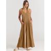 imageANRABESS Womens Jumpsuits Overalls Linen Wide Leg Jumpers Casual Summer Fall Outfits 2025 Beach Vacation Clothes with PocketsKhaki