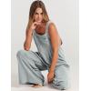 imageANRABESS Womens Jumpsuits Overalls Linen Wide Leg Jumpers Casual Summer Fall Outfits 2025 Beach Vacation Clothes with PocketsLight Gray