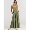imageANRABESS Womens Jumpsuits Overalls Linen Wide Leg Jumpers Casual Summer Fall Outfits 2025 Beach Vacation Clothes with PocketsOlive