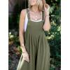 imageANRABESS Womens Jumpsuits Overalls Linen Wide Leg Jumpers Casual Summer Fall Outfits 2025 Beach Vacation Clothes with PocketsOlive