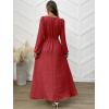 imageANRABESS Womens Long Sleeve Dress 2025 Fall Casual Empire Waist ALine Flowy Maxi Dresses with Pockets Vacation OutfitsBirck Red