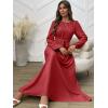 imageANRABESS Womens Long Sleeve Dress 2025 Fall Casual Empire Waist ALine Flowy Maxi Dresses with Pockets Vacation OutfitsBirck Red