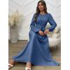 imageANRABESS Womens Long Sleeve Dress 2025 Fall Casual Empire Waist ALine Flowy Maxi Dresses with Pockets Vacation OutfitsBlue
