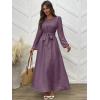 imageANRABESS Womens Long Sleeve Dress 2025 Fall Casual Empire Waist ALine Flowy Maxi Dresses with Pockets Vacation OutfitsMavue