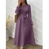 imageANRABESS Womens Long Sleeve Dress 2025 Fall Casual Empire Waist ALine Flowy Maxi Dresses with Pockets Vacation OutfitsMavue