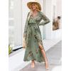 imageANRABESS Womens Long Sleeve Floral Maxi Dress Boho Flowy Wrap Slit V Neck Beach Fall Wedding Guest Party Vacation DressesFloral Green
