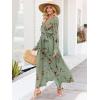 imageANRABESS Womens Long Sleeve Floral Maxi Dress Boho Flowy Wrap Slit V Neck Beach Fall Wedding Guest Party Vacation DressesFloral Green