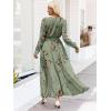 imageANRABESS Womens Long Sleeve Floral Maxi Dress Boho Flowy Wrap Slit V Neck Beach Fall Wedding Guest Party Vacation DressesFloral Green