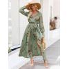 imageANRABESS Womens Long Sleeve Floral Maxi Dress Boho Flowy Wrap Slit V Neck Beach Fall Wedding Guest Party Vacation DressesFloral Green
