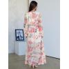 imageANRABESS Womens Long Sleeve Floral Maxi Dress Boho Flowy Wrap Slit V Neck Beach Fall Wedding Guest Party Vacation DressesFloral Pink