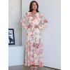 imageANRABESS Womens Long Sleeve Floral Maxi Dress Boho Flowy Wrap Slit V Neck Beach Fall Wedding Guest Party Vacation DressesFloral Pink