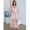 imageANRABESS Womens Long Sleeve Floral Maxi Dress Boho Flowy Wrap Slit V Neck Beach Fall Wedding Guest Party Vacation DressesFloral Pink