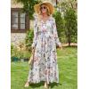 imageANRABESS Womens Long Sleeve Floral Maxi Dress Boho Flowy Wrap Slit V Neck Beach Fall Wedding Guest Party Vacation DressesFloral White