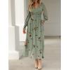 imageANRABESS Womens Long Sleeve Floral Maxi Dress Casual V Neck Chiffon Boho Flowy Beach Fall Wedding Guest Party Long DressesFloral Green