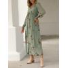 imageANRABESS Womens Long Sleeve Floral Maxi Dress Casual V Neck Chiffon Boho Flowy Beach Fall Wedding Guest Party Long DressesFloral Green