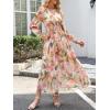 imageANRABESS Womens Long Sleeve Floral Maxi Dress Casual V Neck Chiffon Boho Flowy Beach Fall Wedding Guest Party Long DressesFloral Orange